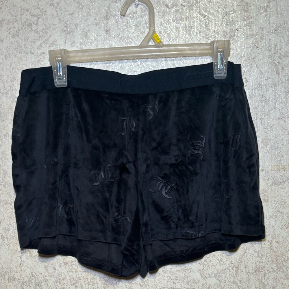 Juicy Couture Black Velvet Shorts